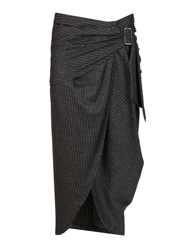 Isabel Marant Reilly Skirt Gonne - Grey | d831322b411848e2be55c18f37b74577b07323be