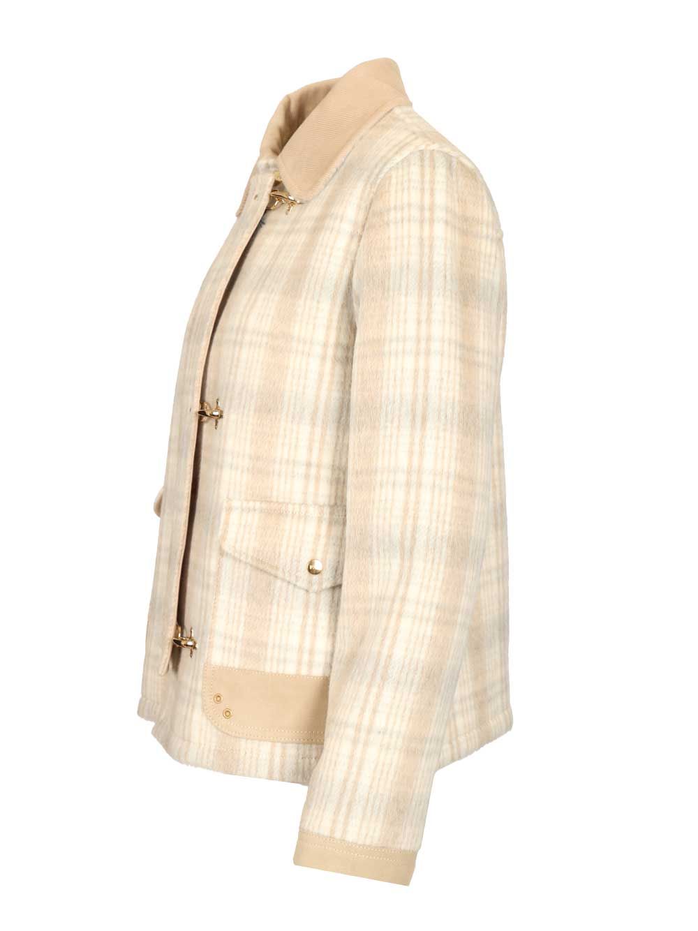 Fay Short Jacket With 3 Hooks Coats - Beige | eda8191338e6729156ca8f68f9540fff4aedcf9e
