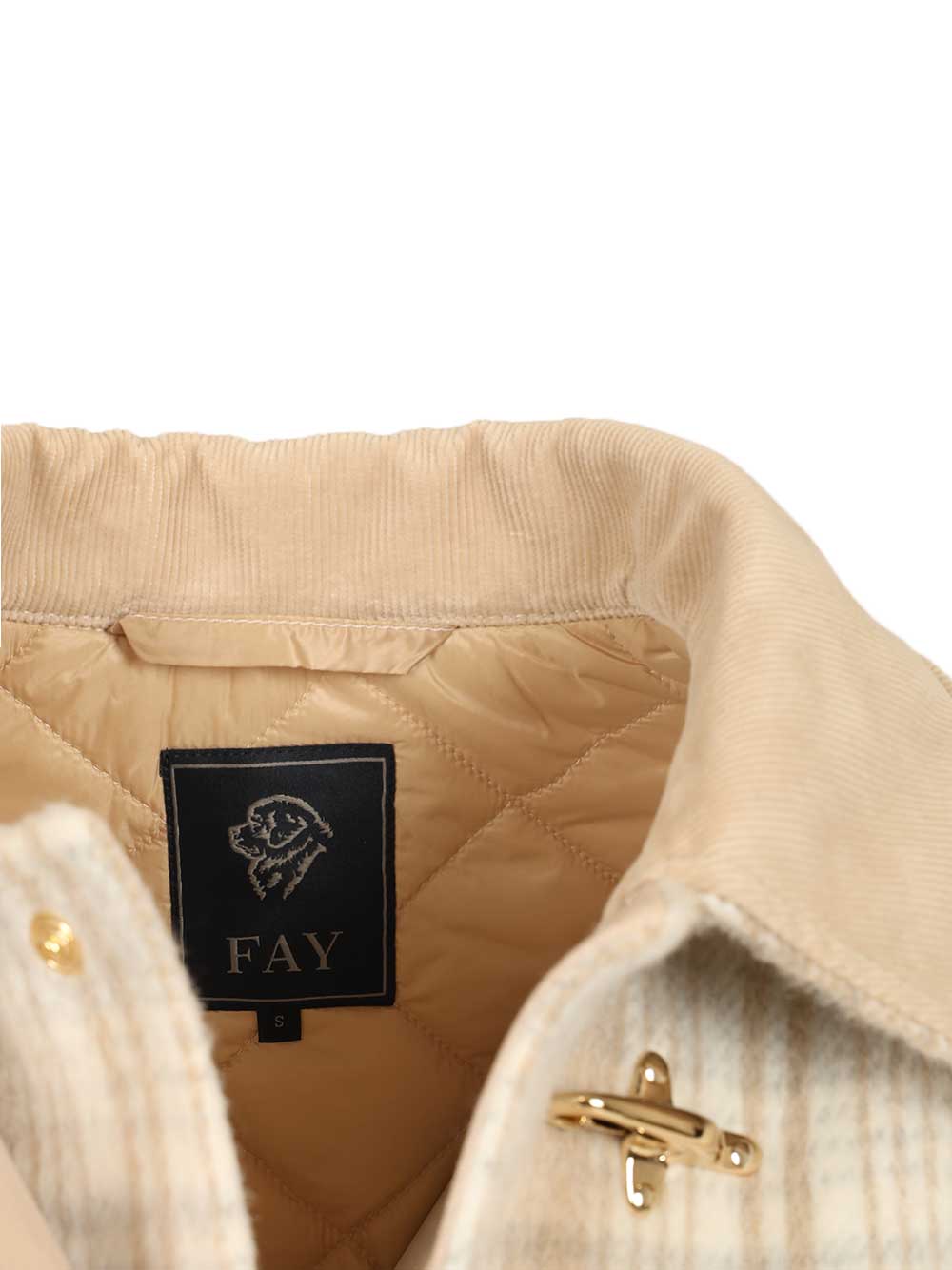 Fay Short Jacket With 3 Hooks Coats - Beige | 584ae45829afc6ef3be37cb7baeb3304bfdac4c8