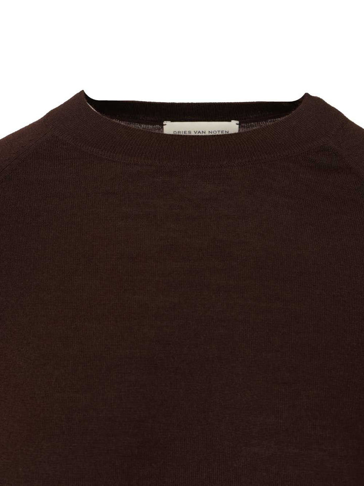 Dries Van Noten Tuan 2700 Sweater Knitwear - Marrone | 63e9de77a0610a6a391fd303e2c2eeca5958736f