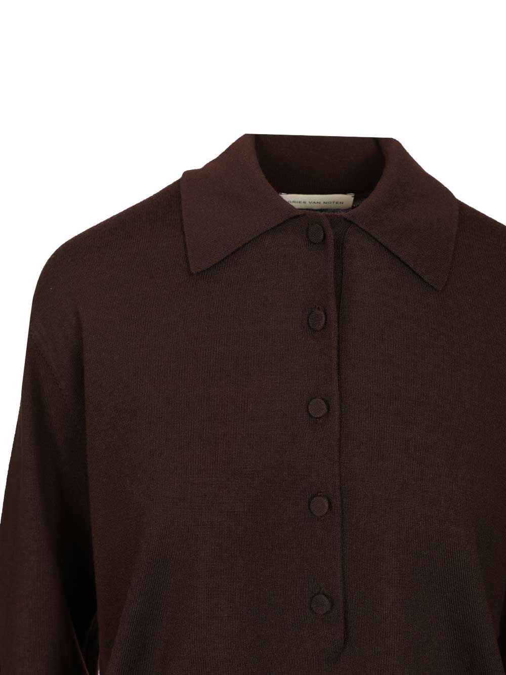 Dries Van Noten Polo Shirt Knitwear - Marrone | e78dfcd7ad196875fb6f1ff4b48b6310bbae6d79