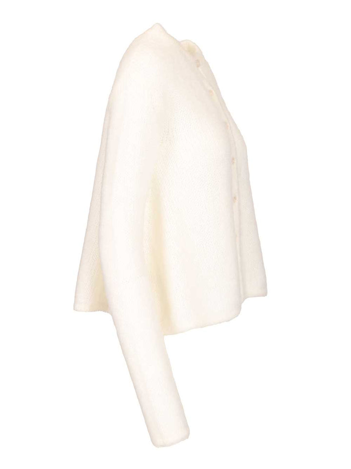 Loewe Mohair Blend Cardigan Knitwear - Bianco | ede00d45edea9748911650e9cb25727ce7ec1021