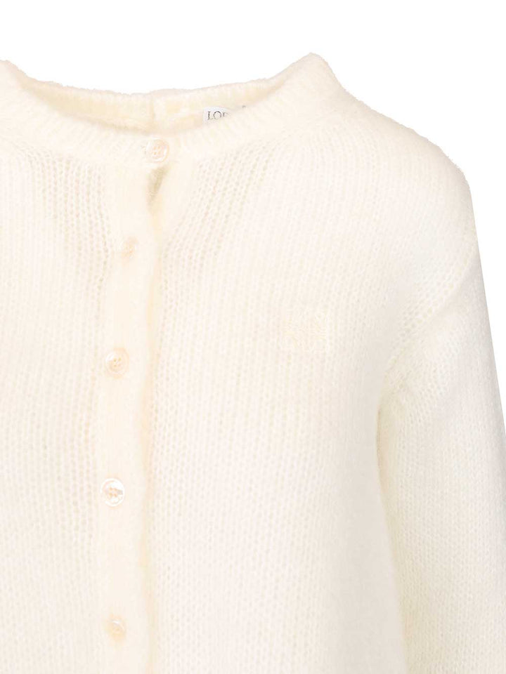 Loewe Mohair Blend Cardigan Knitwear - Bianco | a2fa19bf0090529872da32700ff91c6a7e49fd27