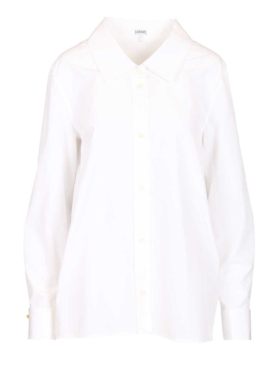 Cotton Poplin Shirt Shirts Bianco