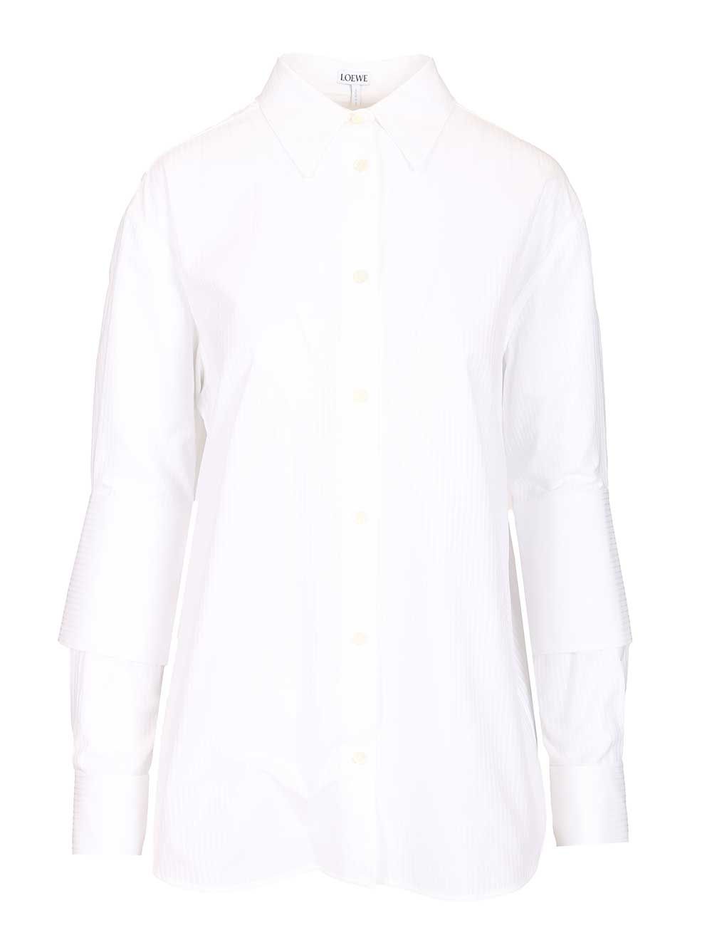 Loewe Cotton Shirt Shirts - Bianco | b136ab1435543a91218f924b02ceefe1e9fac43a