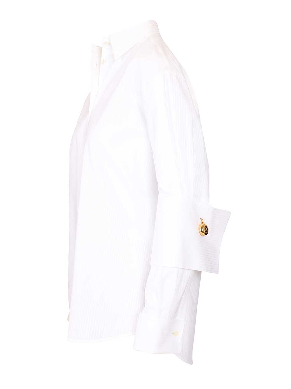 Loewe Cotton Shirt Shirts - Bianco | 1b0adf51d8710bc0fb67e91a06c57b81a0f8038f