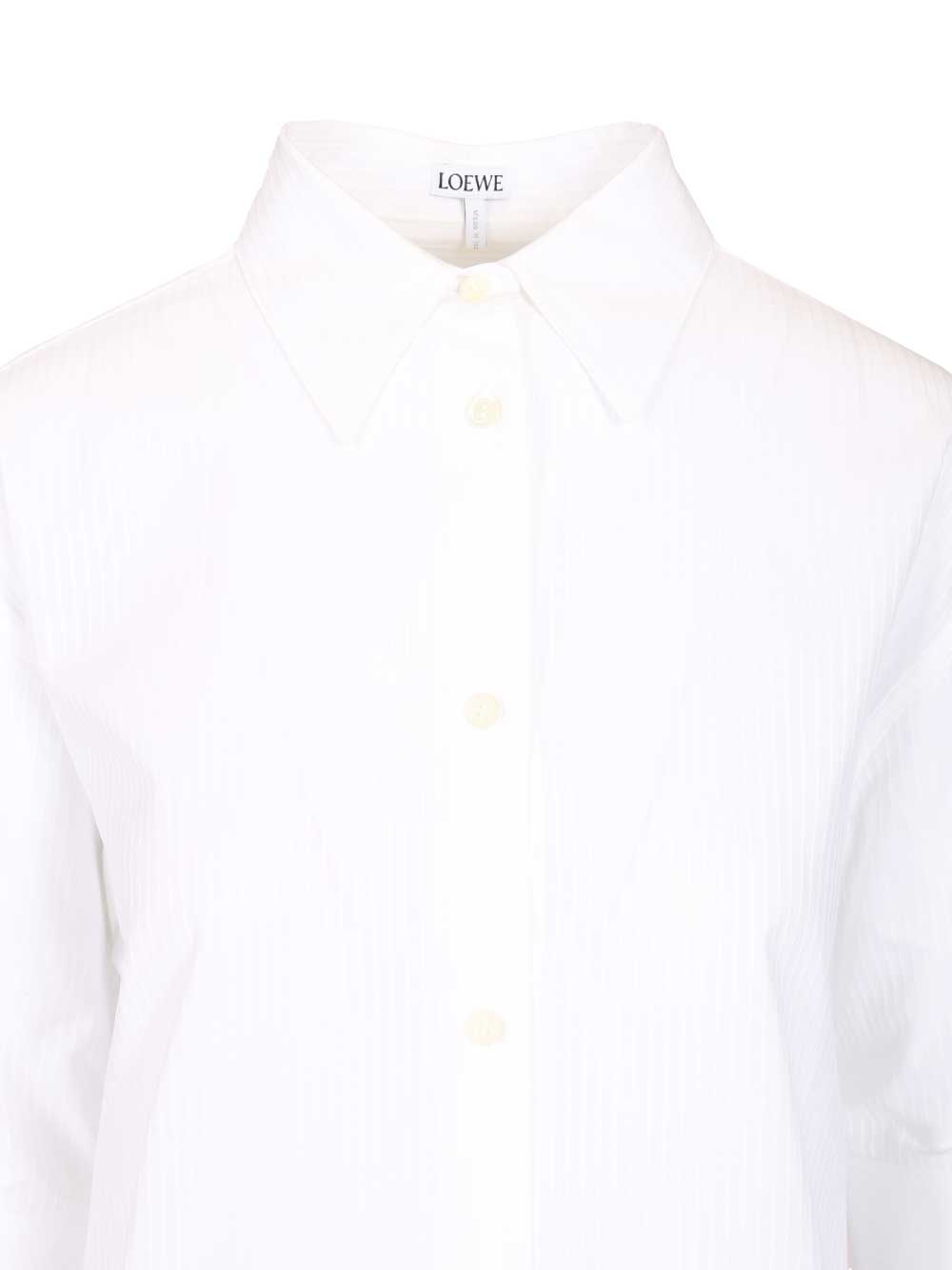 Loewe Cotton Shirt Shirts - Bianco | e14818821738d42334f890f423f9649913131e08