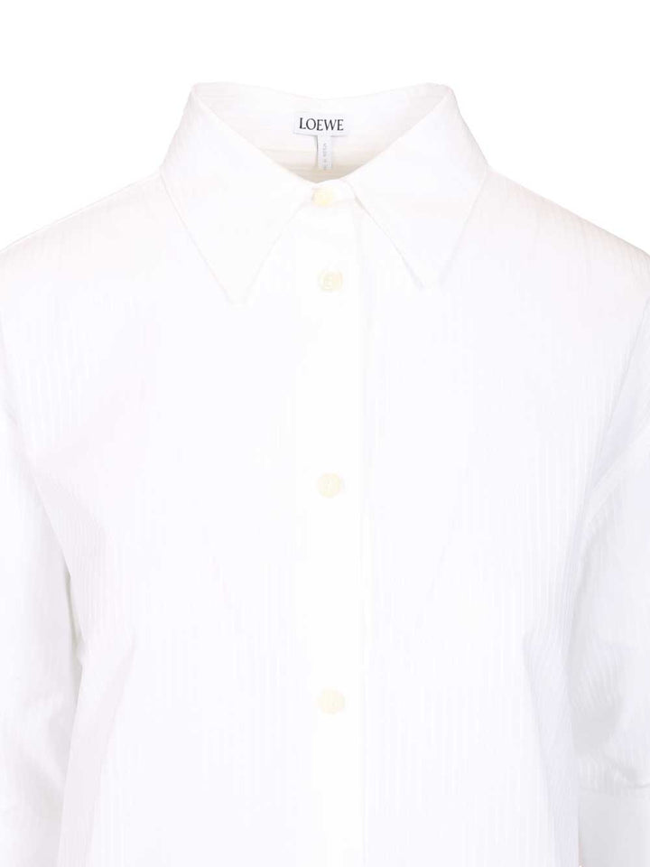 Loewe Cotton Shirt Shirts - Bianco | e14818821738d42334f890f423f9649913131e08