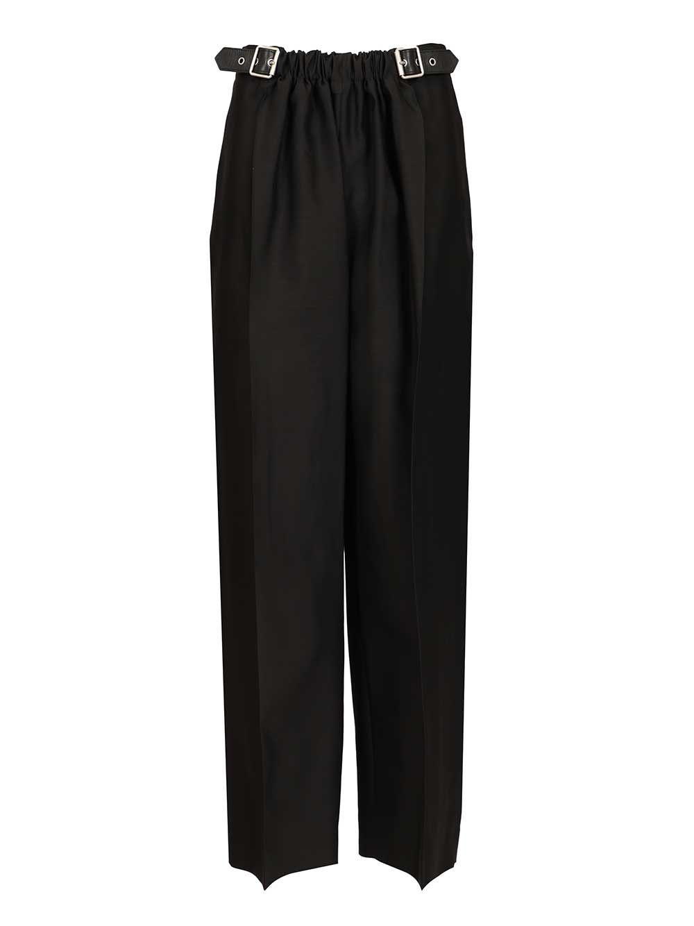 Loewe Wool And Silk Trousers - Nero | 4dd565bfda0c048b5c72ac4816e6536128971293