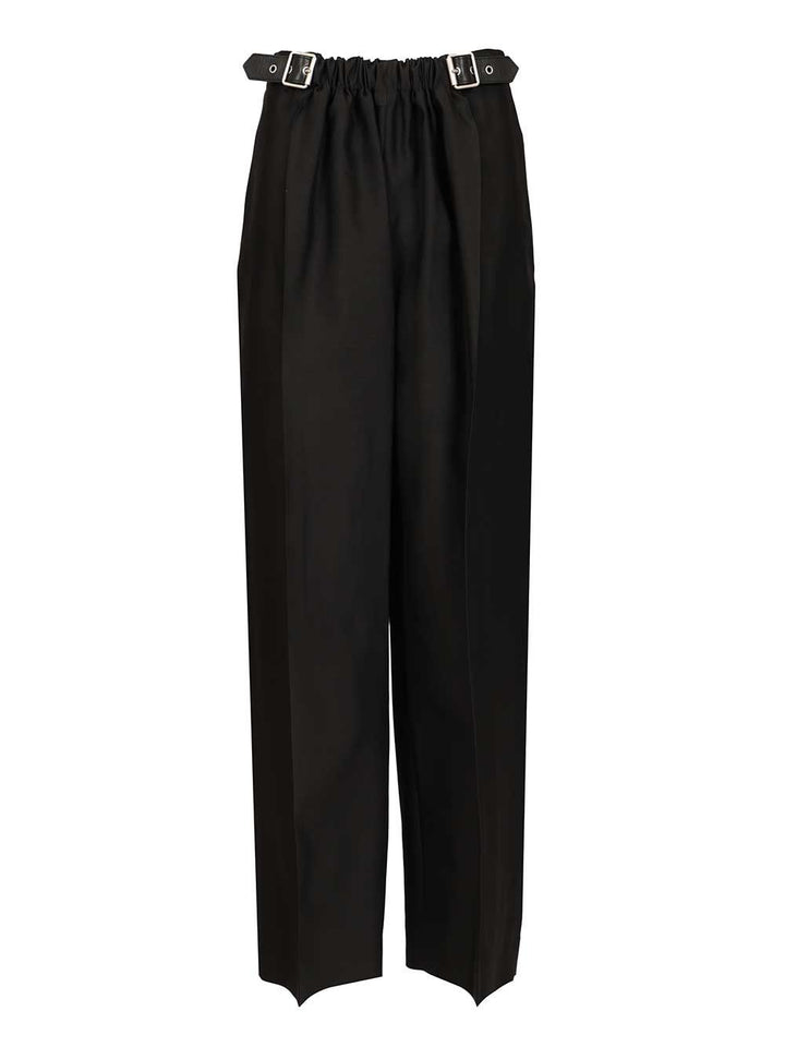 Loewe Wool And Silk Trousers - Nero | 4dd565bfda0c048b5c72ac4816e6536128971293