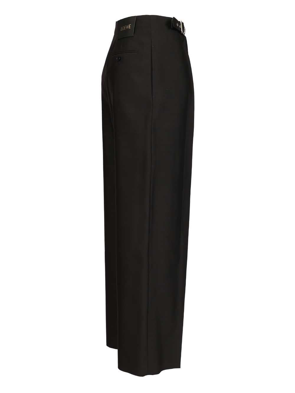 Loewe Wool And Silk Trousers - Nero | efeb05a564fc51a2d17642765633aaeacf7cd575