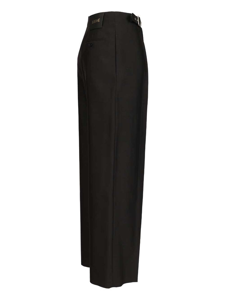 Loewe Wool And Silk Trousers - Nero | efeb05a564fc51a2d17642765633aaeacf7cd575