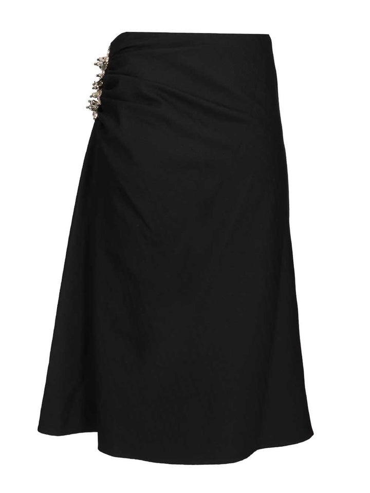 Dries Van Noten Embellished Draped Skirt Gonne - Blu | 3b82efeb6bf723bbdc44663d59517e9ec93704a7