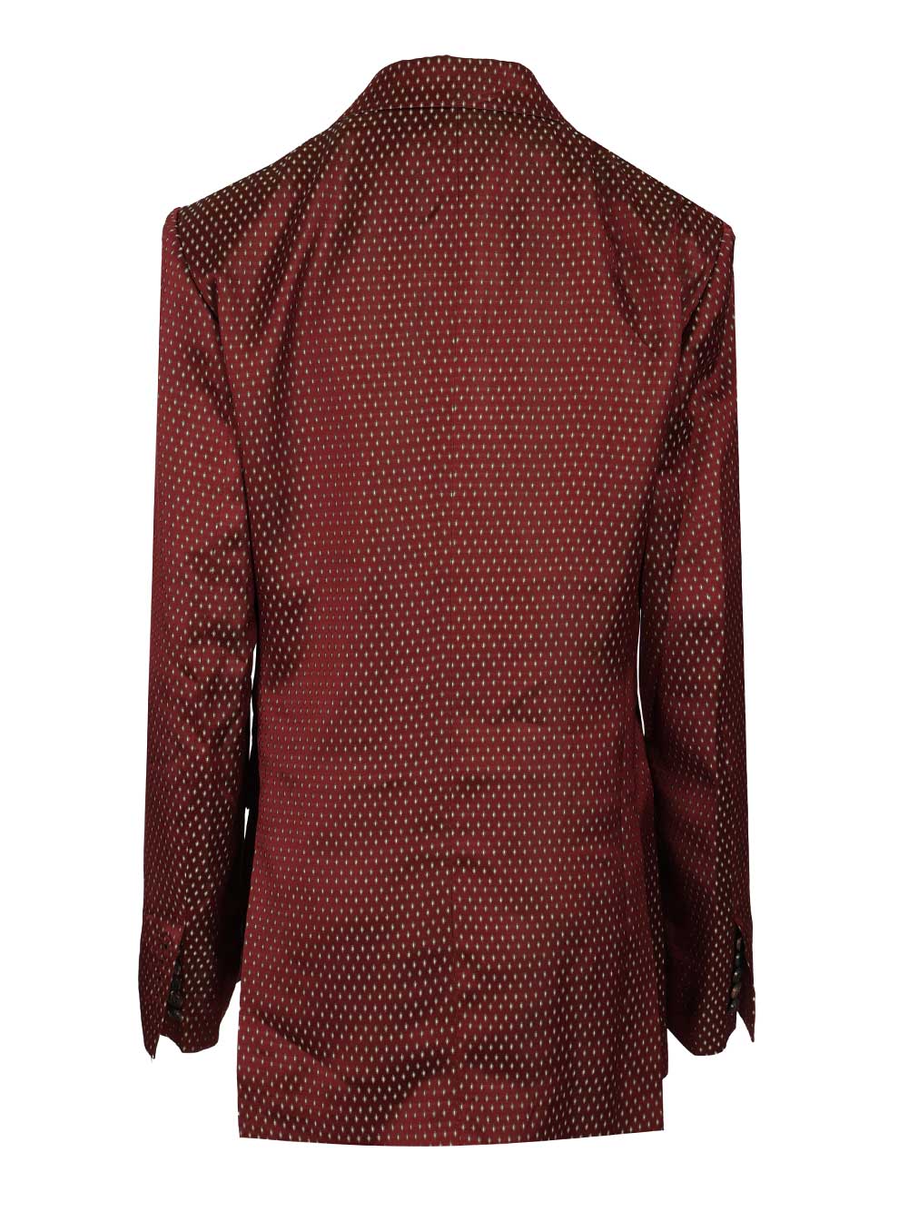 Dries Van Noten Double-Breasted Polka Dot Blazer Giacche - Bordeaux | fc577a163ae24001061c34e1e09c566014440fe0