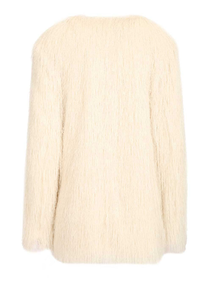 Dries Van Noten Jacket With Fringes Coats - Bianco | 0f62e00a2a74e2f3049943a3c76a9d1c158c028e