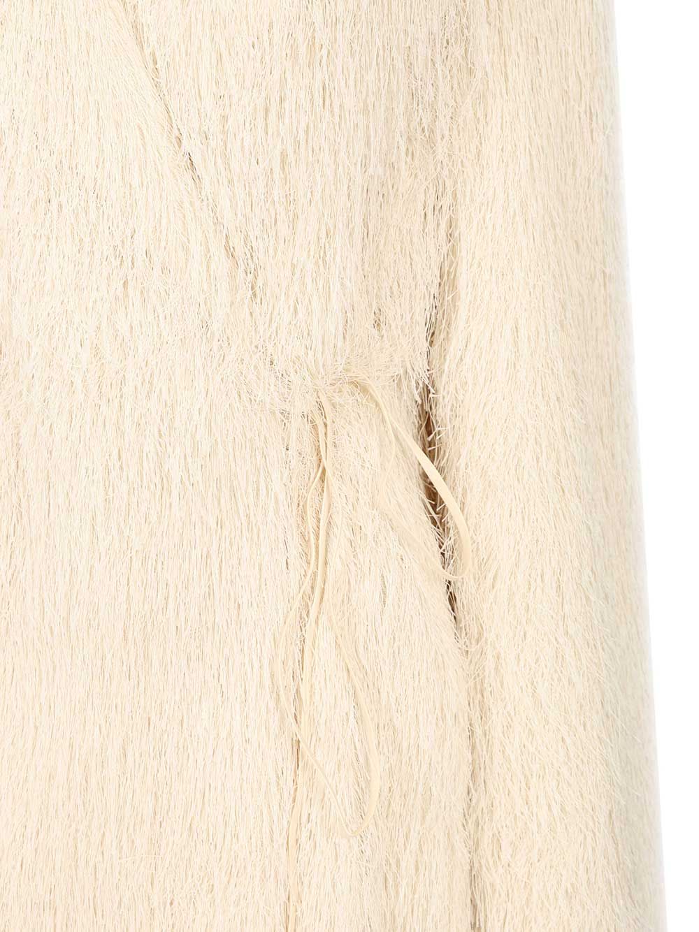 Dries Van Noten Jacket With Fringes Coats - Bianco | fc7aca3c54bfc26505a875fb7902226b3f146dce