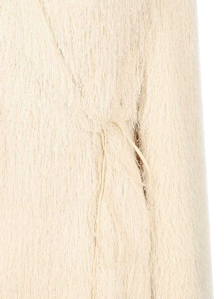 Dries Van Noten Jacket With Fringes Coats - Bianco | fc7aca3c54bfc26505a875fb7902226b3f146dce