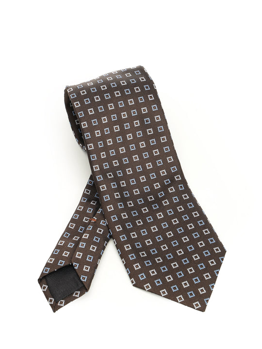 Jacquard Silk Tie Ties And Bow Ties Marrone