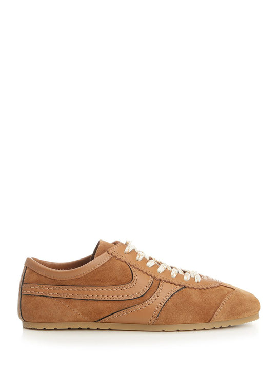 Suede Sneaker Sneakers Beige