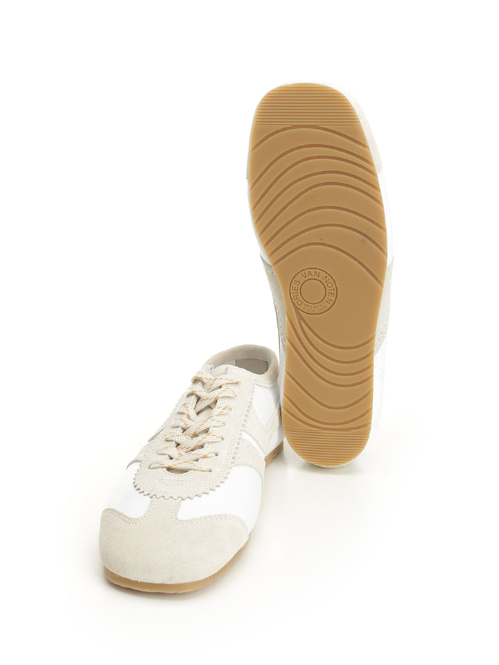 Dries Van Noten Suede Sneakers - Bianco | 11ae9de2d07a9ee696fcdb6d7ff6f039ddc82569