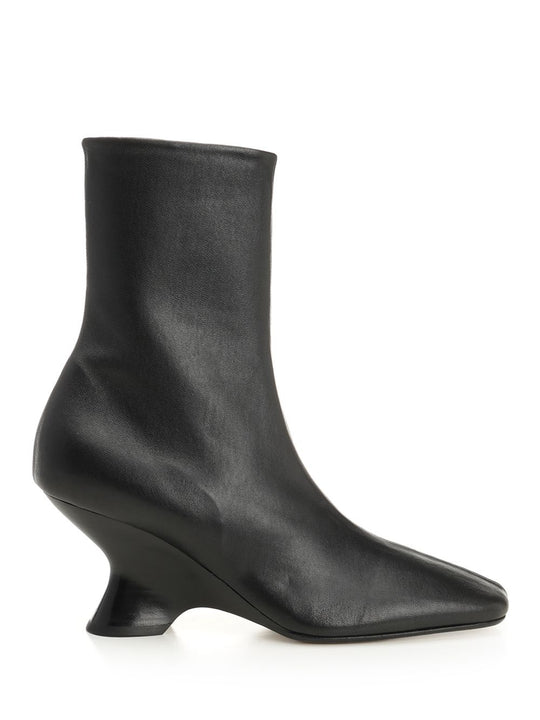 Leather Ankle Boots Nero