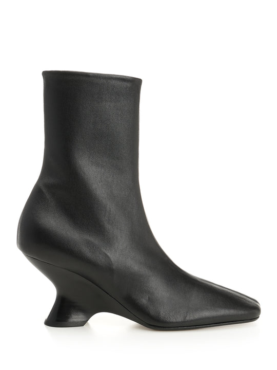 Leather Ankle Boots Nero