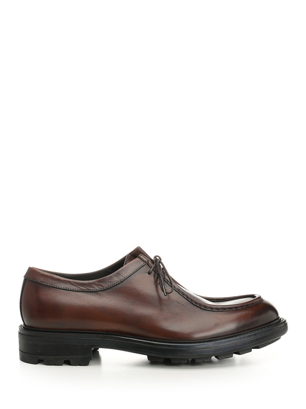 Derby Shoe Lace-Up Shoes Marrone