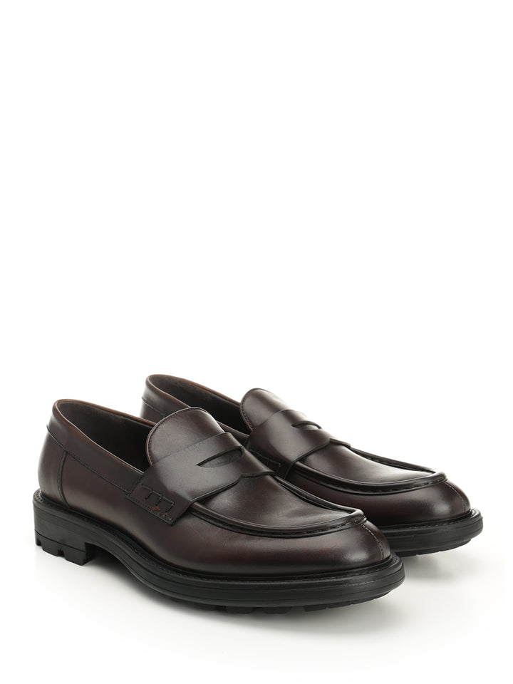 Corvari Penny Loafer Lace-Up Shoes - Marrone | e9a6466b0156ed2bd19b1f17936e04d724fa1732