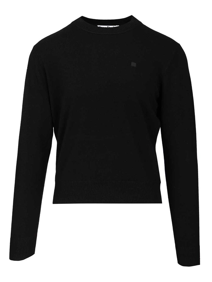 Acne Studios Crew Neck Sweater Knitwear - Nero | aa6b0ffefd528f1aa7969f781dabce8b12bf67f2
