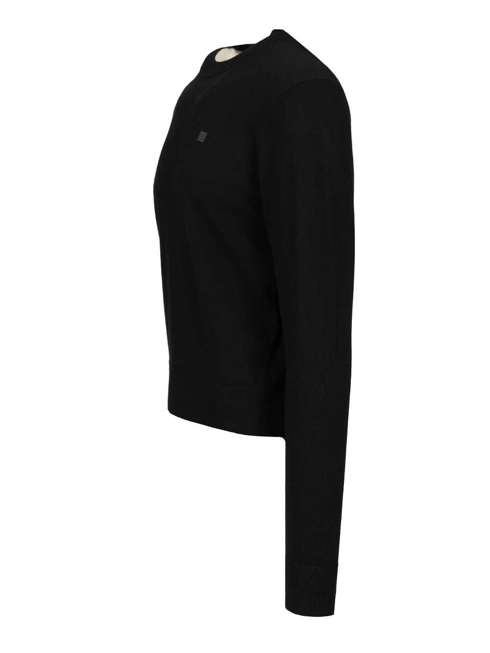 Acne Studios Crew Neck Sweater Knitwear - Nero | ba965e6b93f65f38497fd3f6fee698567e32262e