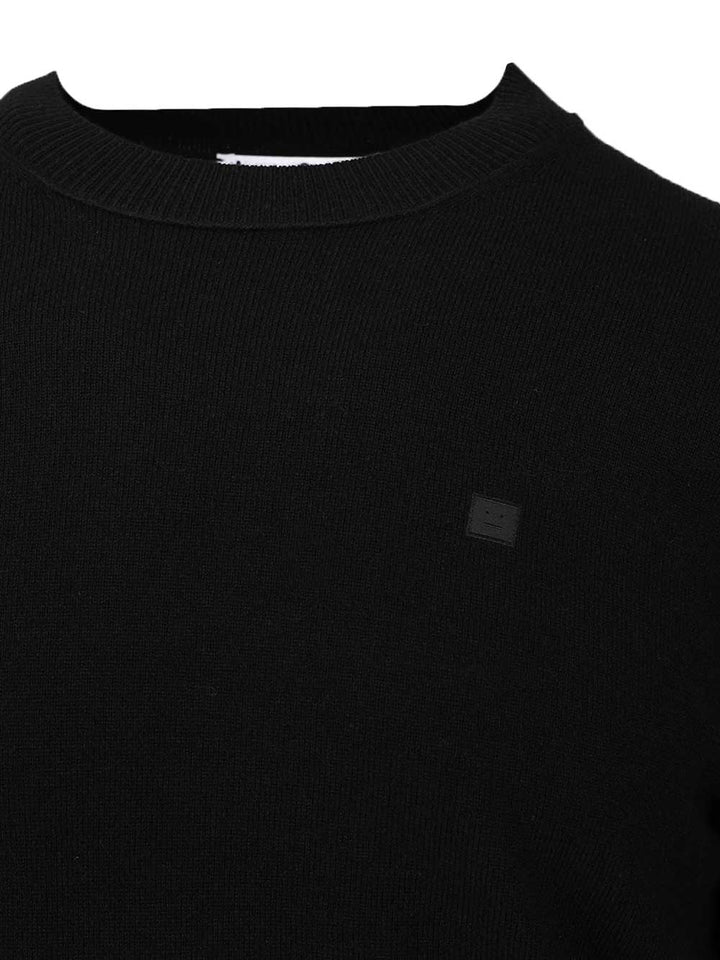 Acne Studios Crew Neck Sweater Knitwear - Nero | a403dfae53dfe691a370da625487efb8b34fa5b8