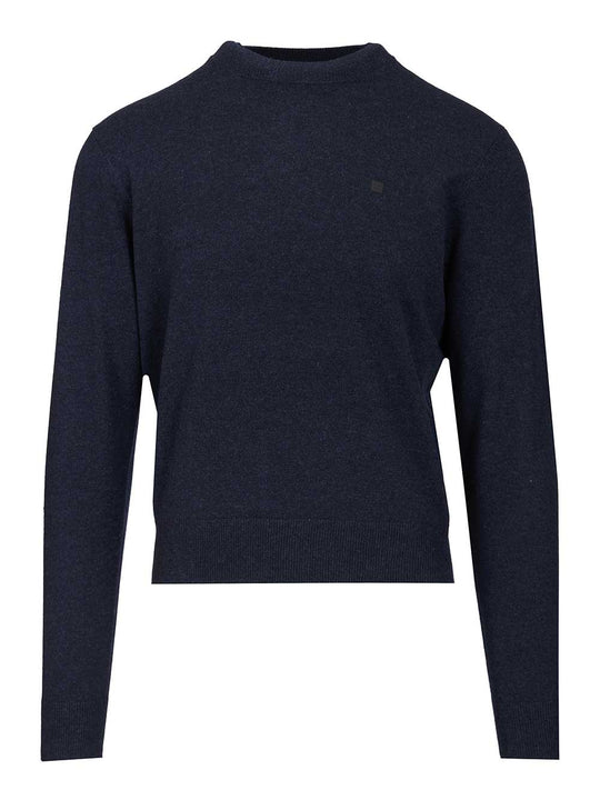 Crew Neck Sweater Knitwear Blu