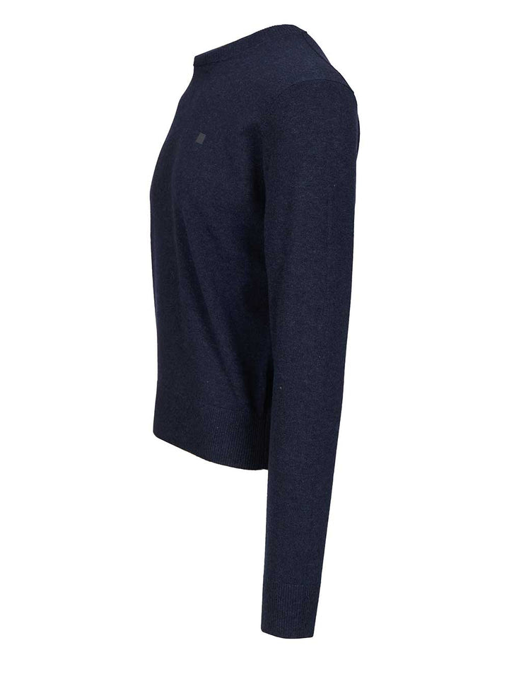 Acne Studios Crew Neck Sweater Knitwear - Blu | 83e67df72c5aec5261e6ff759b5a39215480c083