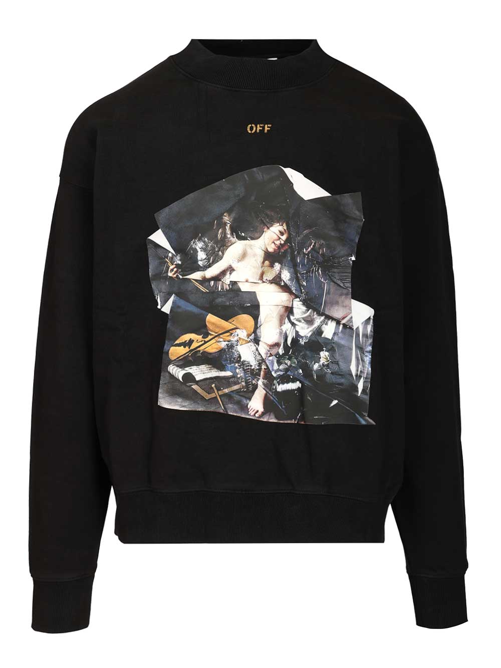 Off-White Cupid Paper Skate Sweater Sweatshirts - Nero | 8288c8c427aa783029616be0d25b9c8ff176f691