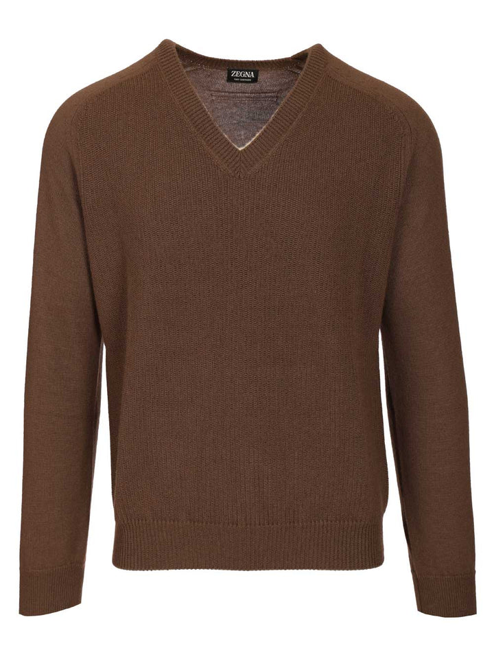 Ermenegildo Zegna Oasi Cashmere Sweater Knitwear - Marrone | 83e94115ef9fcaaff7bfb7ed89e79eebca0a3b66