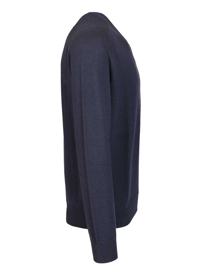 Ermenegildo Zegna Oasi Cashmere Sweater Knitwear - Blu | 420b3b232722efb1880a7e2cf18af0b07fe283bb