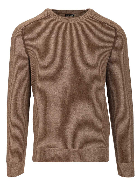 Sweater In Cashmere Knitwear Marrone