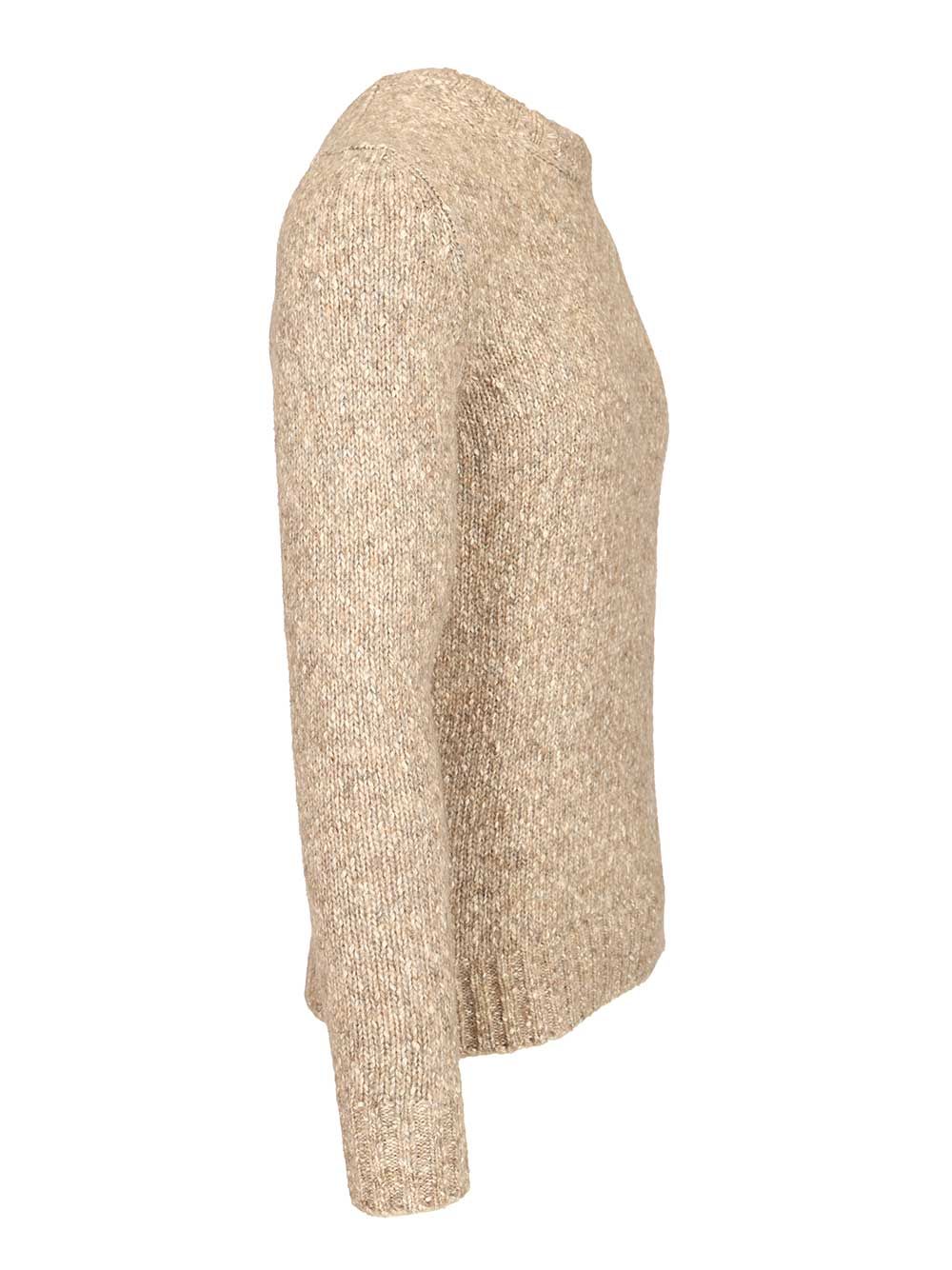 Al Duca D'Aosta Crew Neck Sweater Knitwear - Beige | 21c0deae8824e87754ef41a62ac1a1659c1648aa