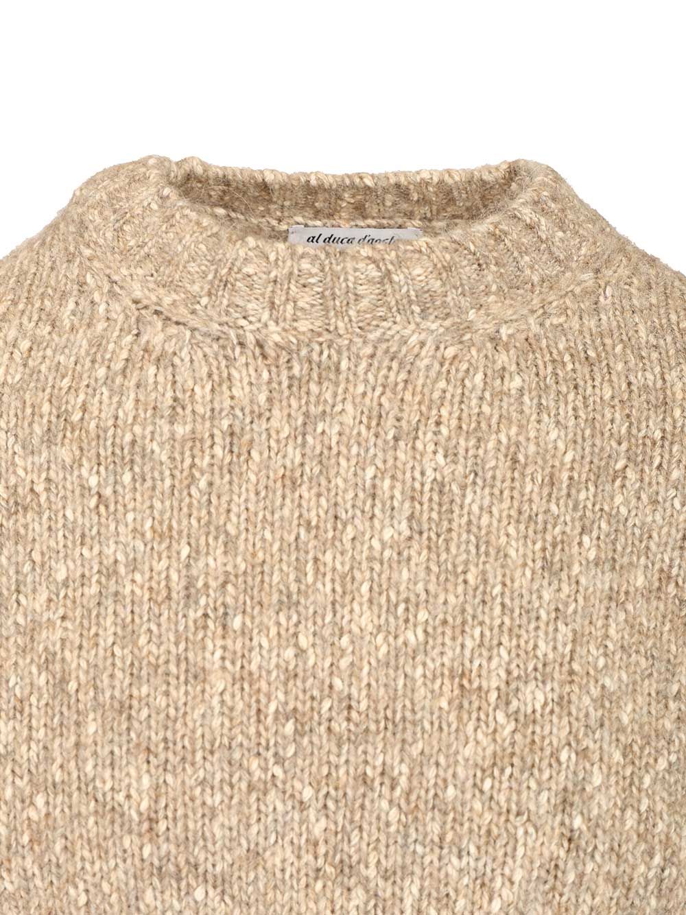Al Duca D'Aosta Crew Neck Sweater Knitwear - Beige | 097c01b1ca208ae410289f8f4613a2aa0cb90439