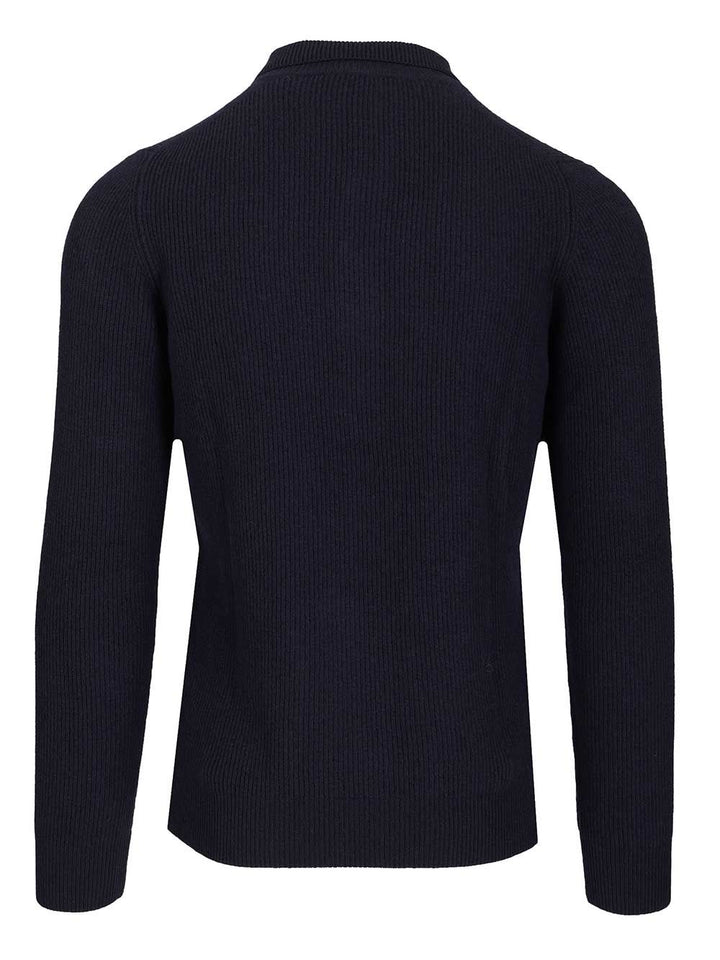 Al Duca D'Aosta Wool And Cashmere Polo Shirt Knitwear - Blu | 4718fec513cddb073844570c841b5f7b97623ecc