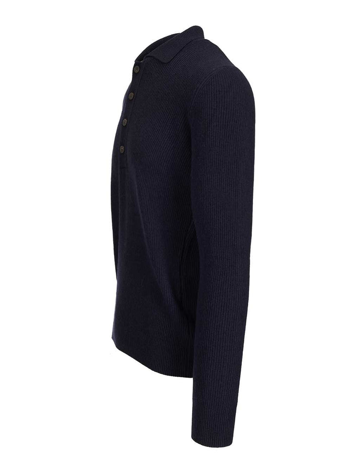 Al Duca D'Aosta Wool And Cashmere Polo Shirt Knitwear - Blu | db2ae57e1f64410158f5e017a21c26cd2a5f3717