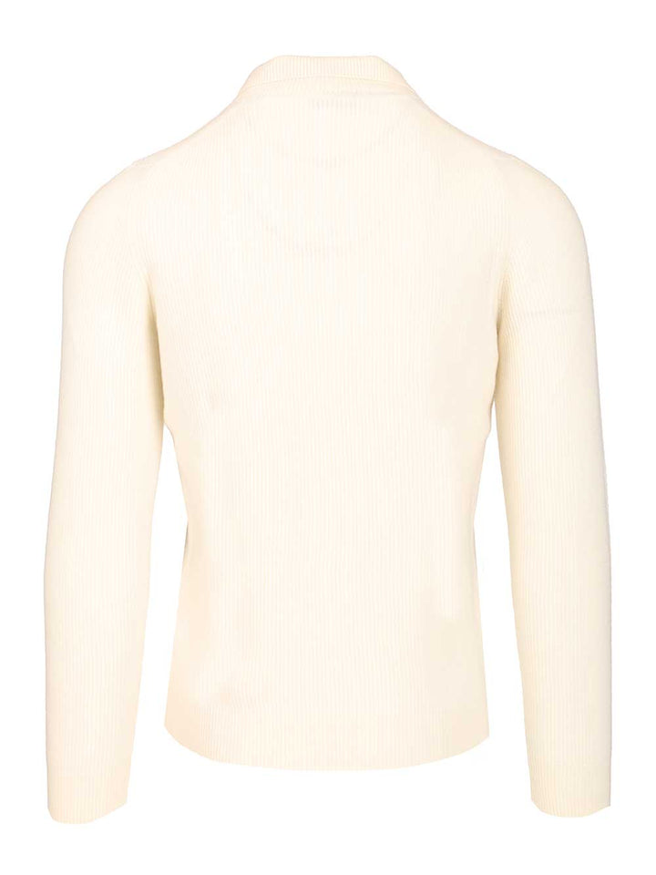 Al Duca D'Aosta Wool And Cashmere Polo Shirt Knitwear - Bianco | 954748824508a9d100c86416a6cf885be6b0d4e1