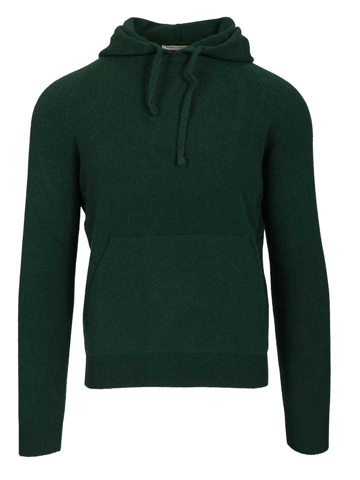 Al Duca D'Aosta Mohair Hooded Sweater Knitwear - Verde | 313073834dec82a93bc03380496b044ad032bdf0