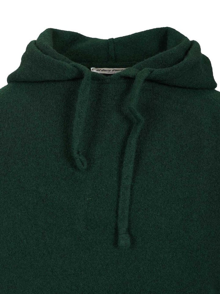 Al Duca D'Aosta Mohair Hooded Sweater Knitwear - Verde | 692e2ab978ed899b5f66a00febf7bb207273058b