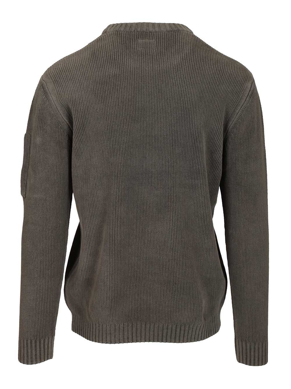C.P. Company Cotton Chenille Sweater Knitwear - Grey | cb70c352de1f2f94e8b711bc170d2e49288178a1