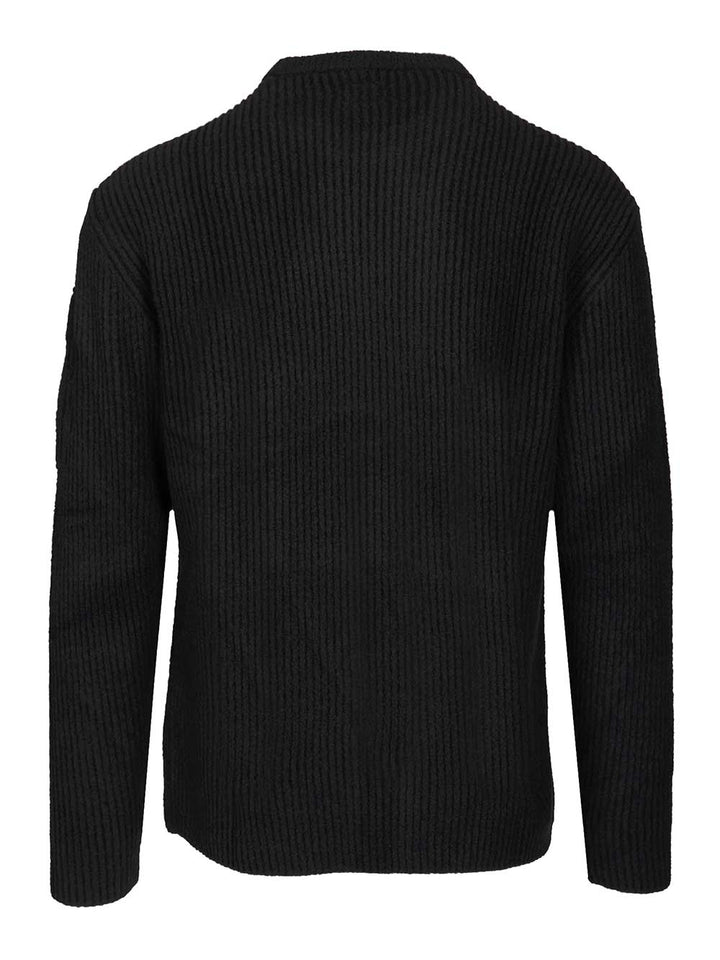 C.P. Company Lente Crewneck Sweater Knitwear - Nero | d37513b0bb02c3d6bdc7b5d3a361e88770599252