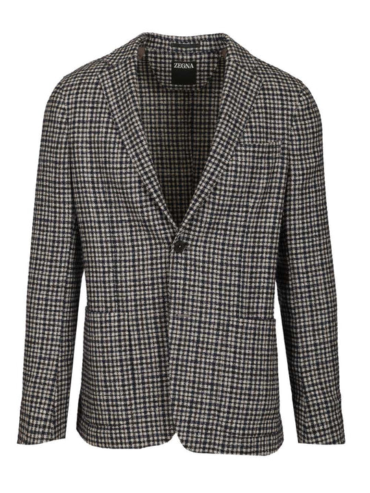 Wool And Mulberry Silk Blazer Giacche Multicolor