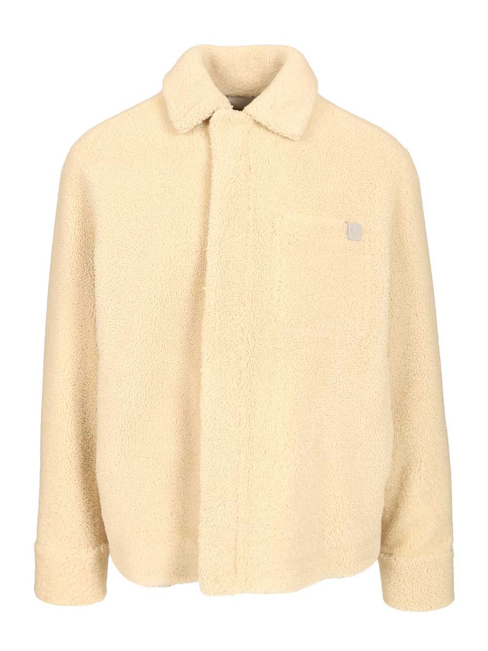 Loewe Shearling Overshirt Shirts - Bianco | 785af953dc062b575f0ea782b3988e10548c2691
