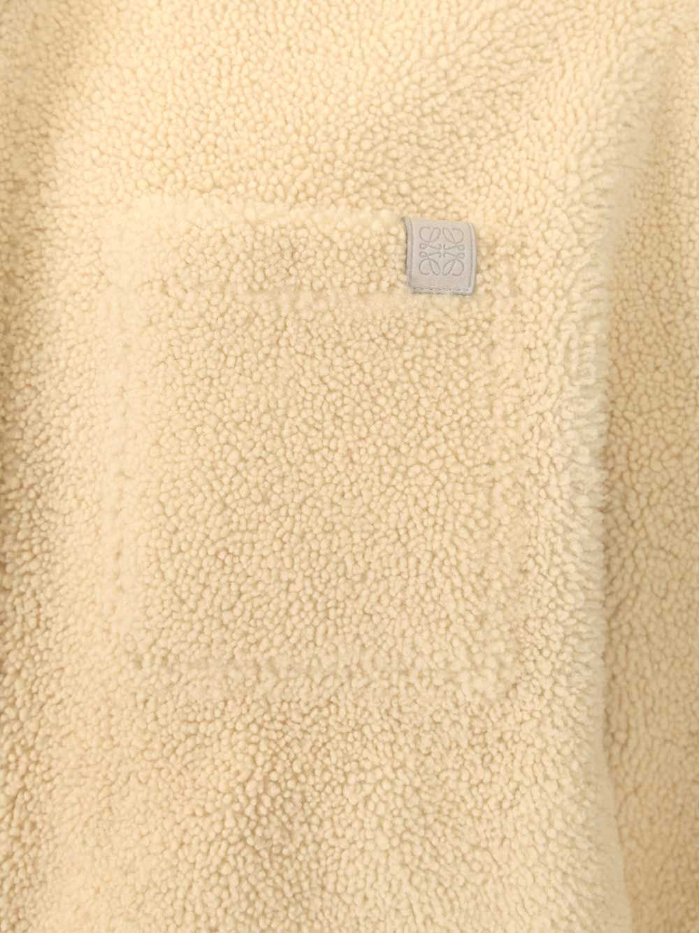 Loewe Shearling Overshirt Shirts - Bianco | 1eec907a0caa3a31f1ed6861d579b302d6d0a7ef