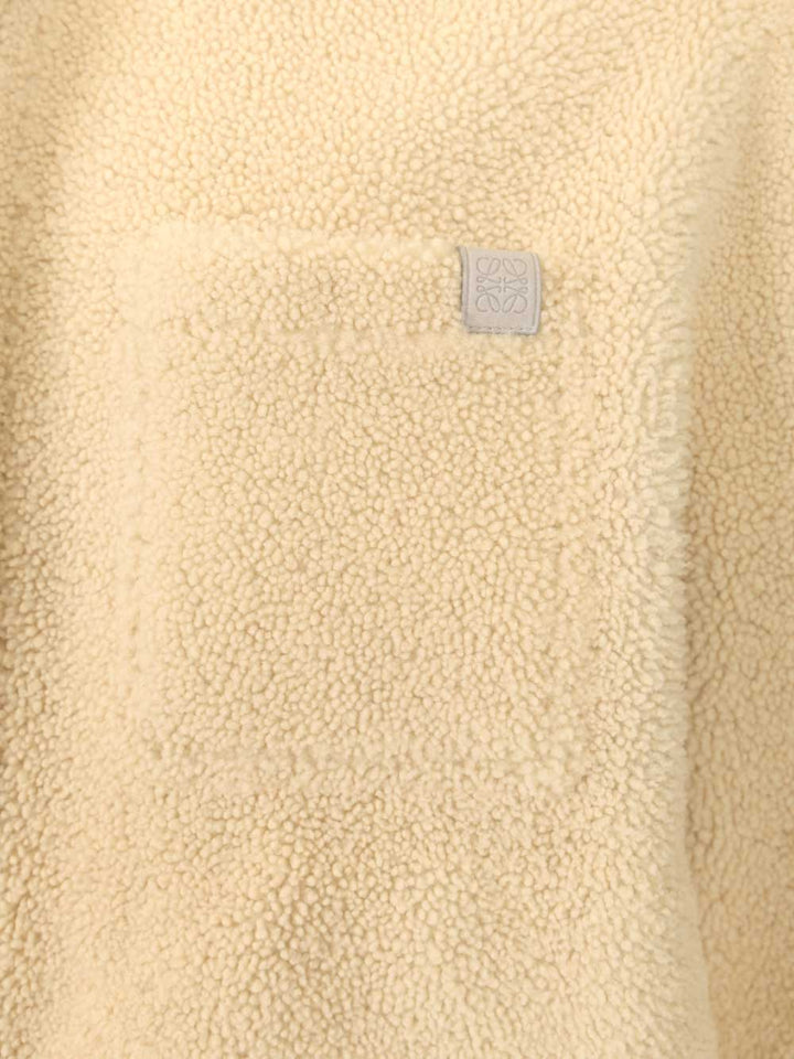 Loewe Shearling Overshirt Shirts - Bianco | fc36f9c74123a0f67b05e85836c5d713984637d7
